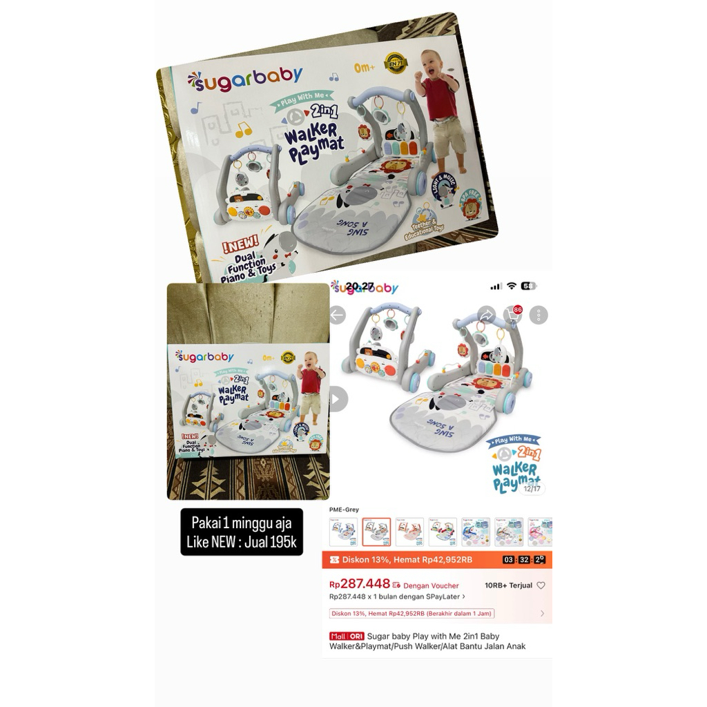 Sugarbaby push walker