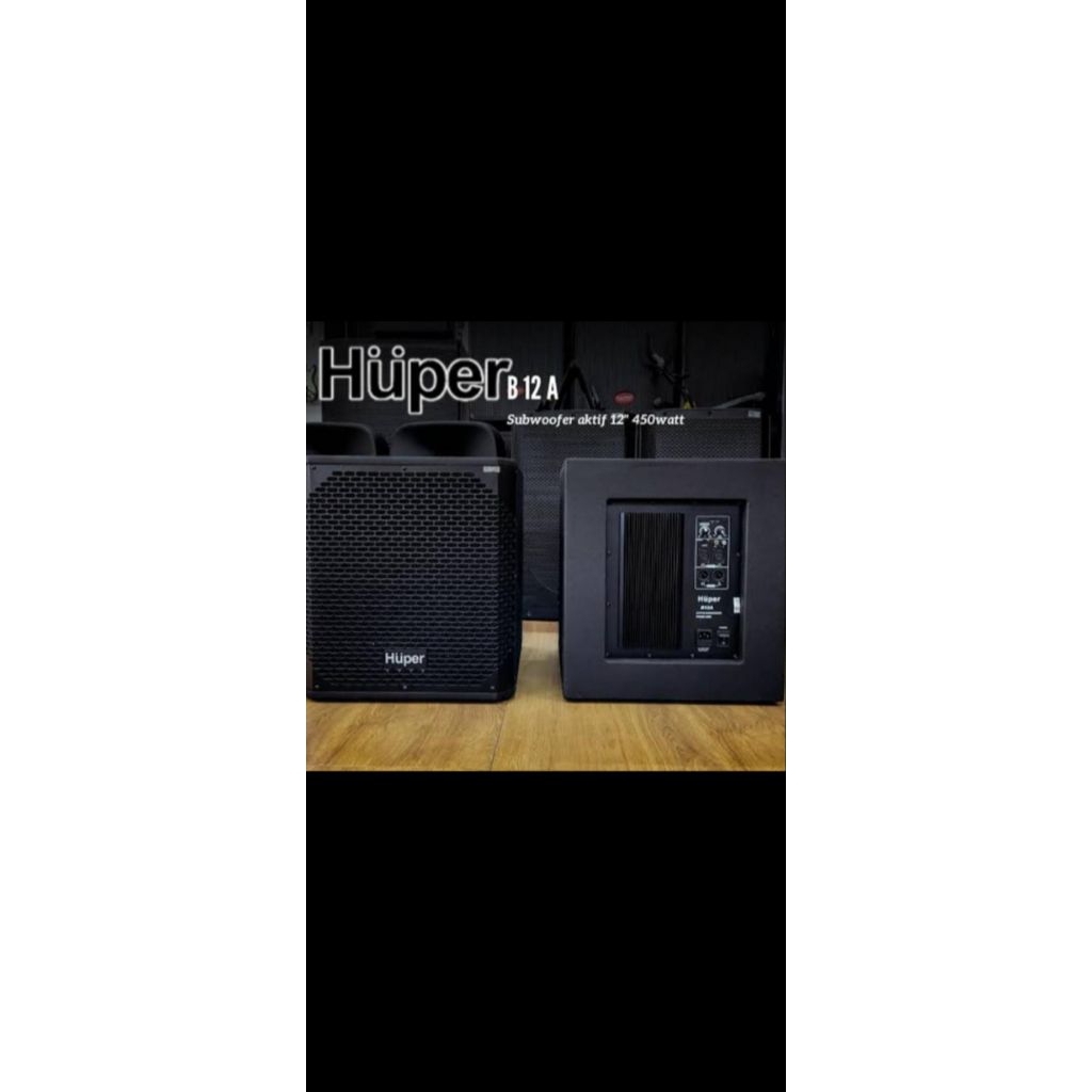 Promo Sale Subwoofer Aktif 12"inch Huper B12A Original -- 1buah Subwoofer