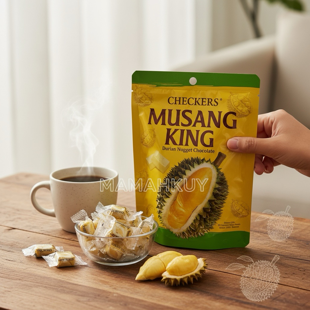 CHECKERS MUSANG KING - Durian Nugget Chocolate 60g