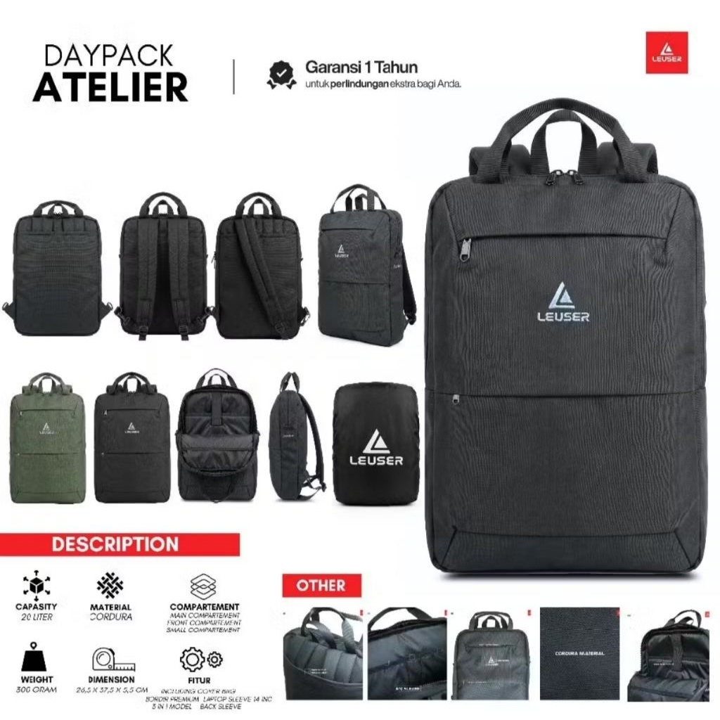 DAYPACK TAS LAPTOP ATELIER LEUSER
