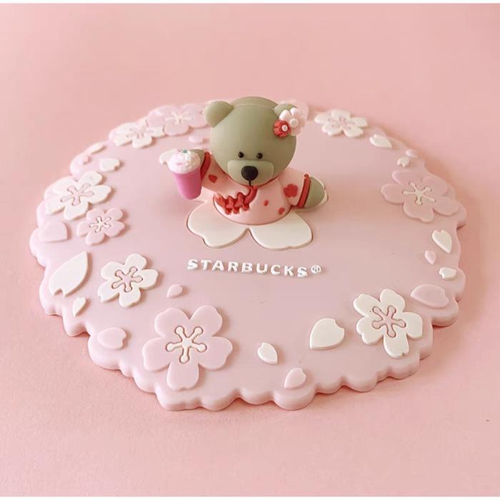 Starbucks Bearista Cup Lid, Tutup Gelas Silicone Starbucks Original
