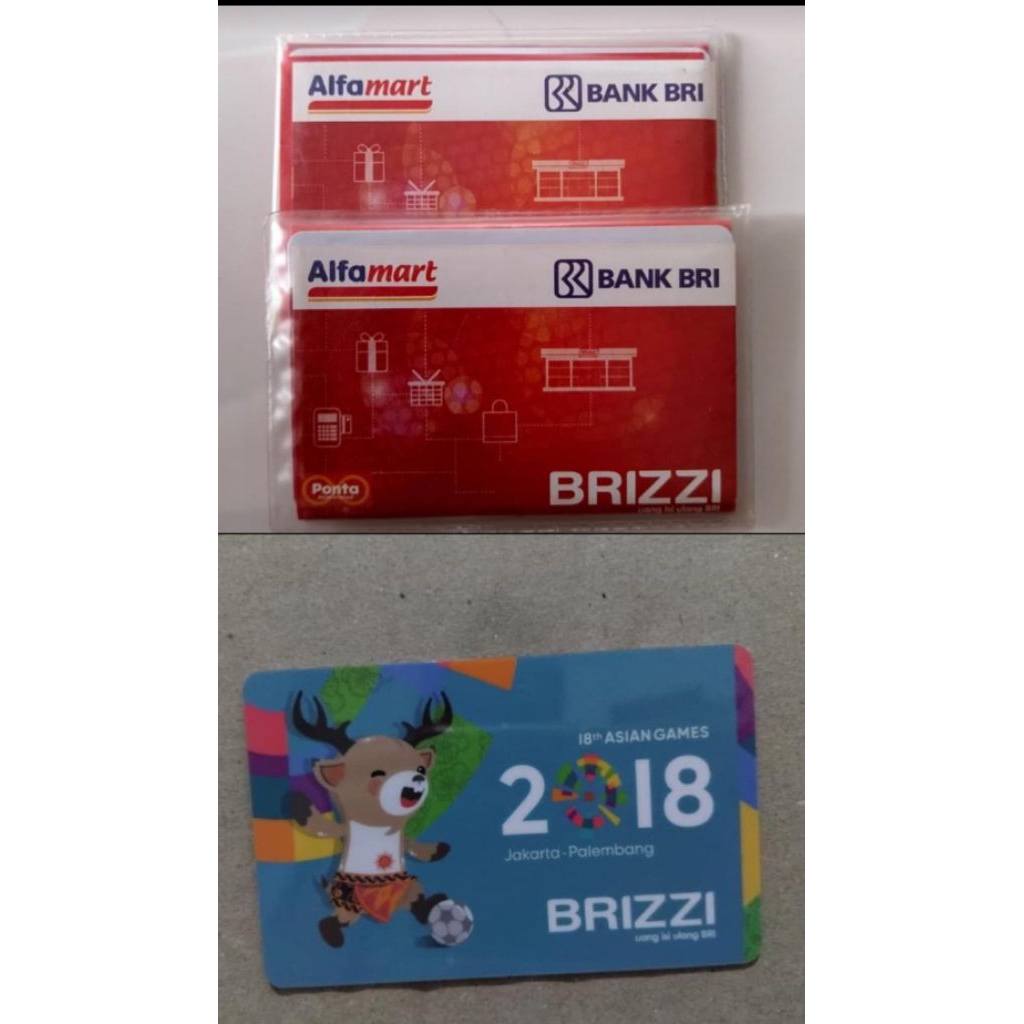 Kartu Brizzi Alfamart - Saldo 0 - Original - Support NFC - Ponta - BRI - E Money - E Toll - E Wallet