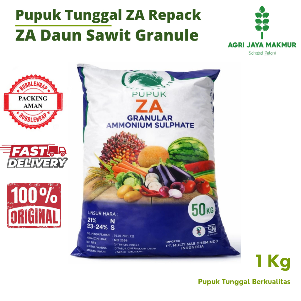 [Repack 1kg] PUPUK ZA DAUN SAWIT GRANUL