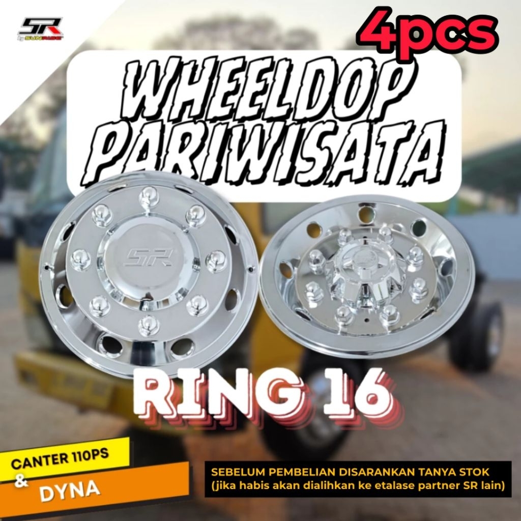 4pcs Truk Giga Canter Weldop Pariwisata Roda Canter Ring16 Request Motif
