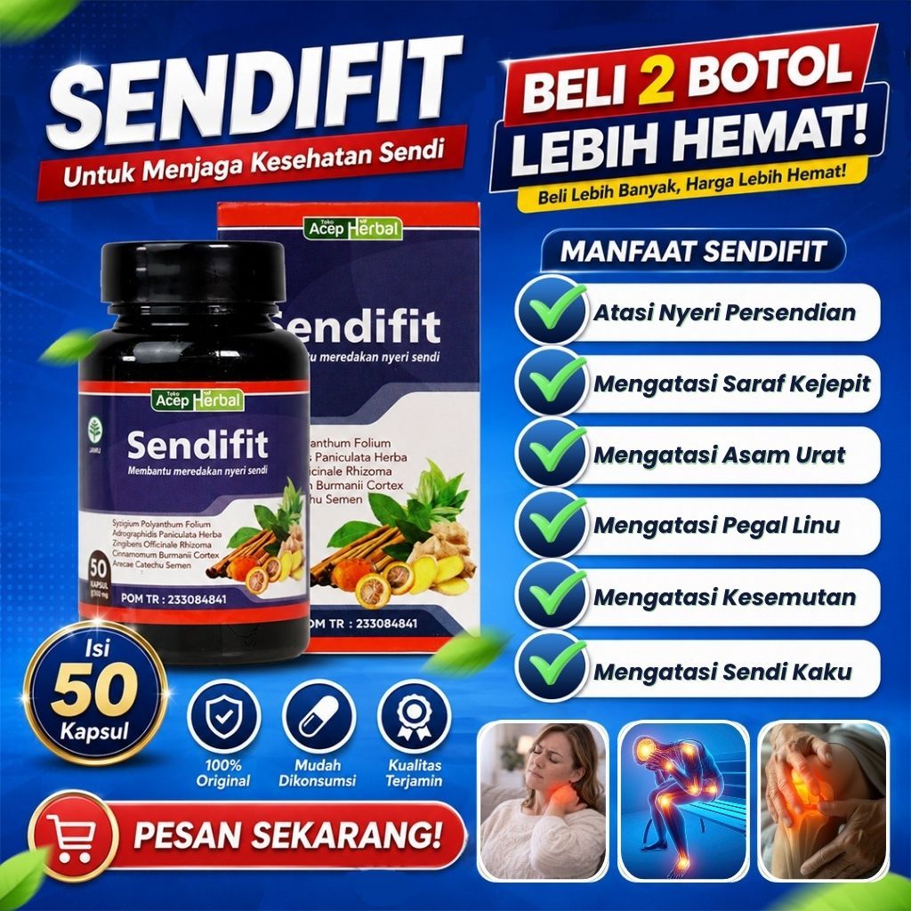 SendiFit Original BPOM Herbal Persendian Obat Rematik Radang Sendi Asam Urat Paling Cepat Mereda Nam