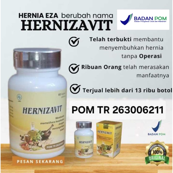 Hernizafit Kapsul HERNIA eza kemasan terbaru bpom