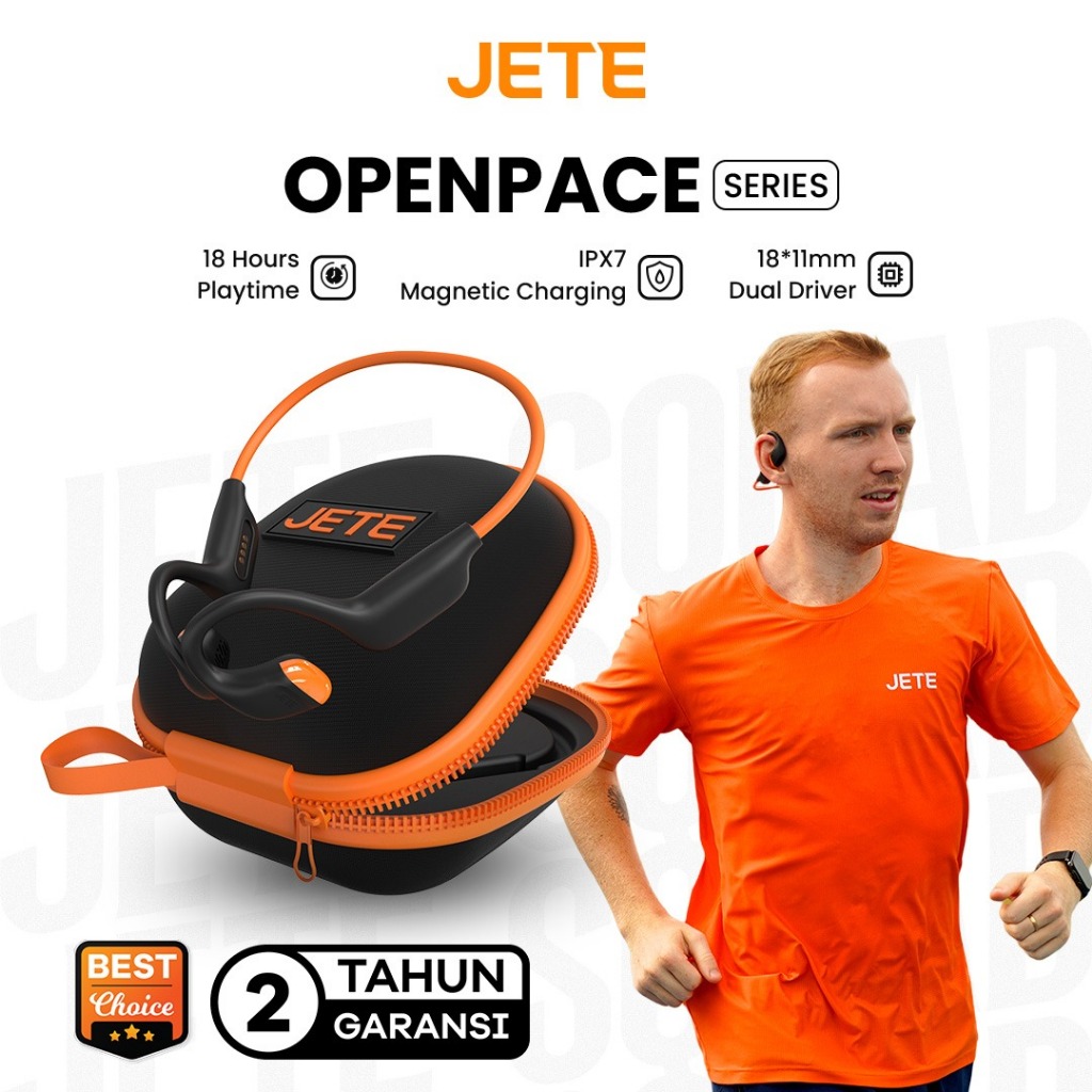 New Headset Sport JETE Open Pace Headset Running - Garansi 2 Tahun