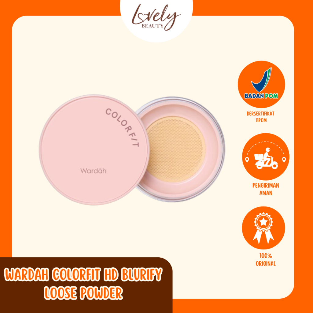 Wardah Colorfit HD Blurify Loose Powder | Bedak Tabur/Loose Powder/Setting Powder/Compact/Pressed/Be