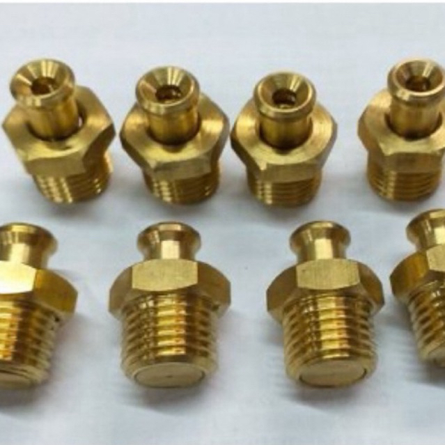 nepel pentil air shaft drat 1/8”inch kuningan