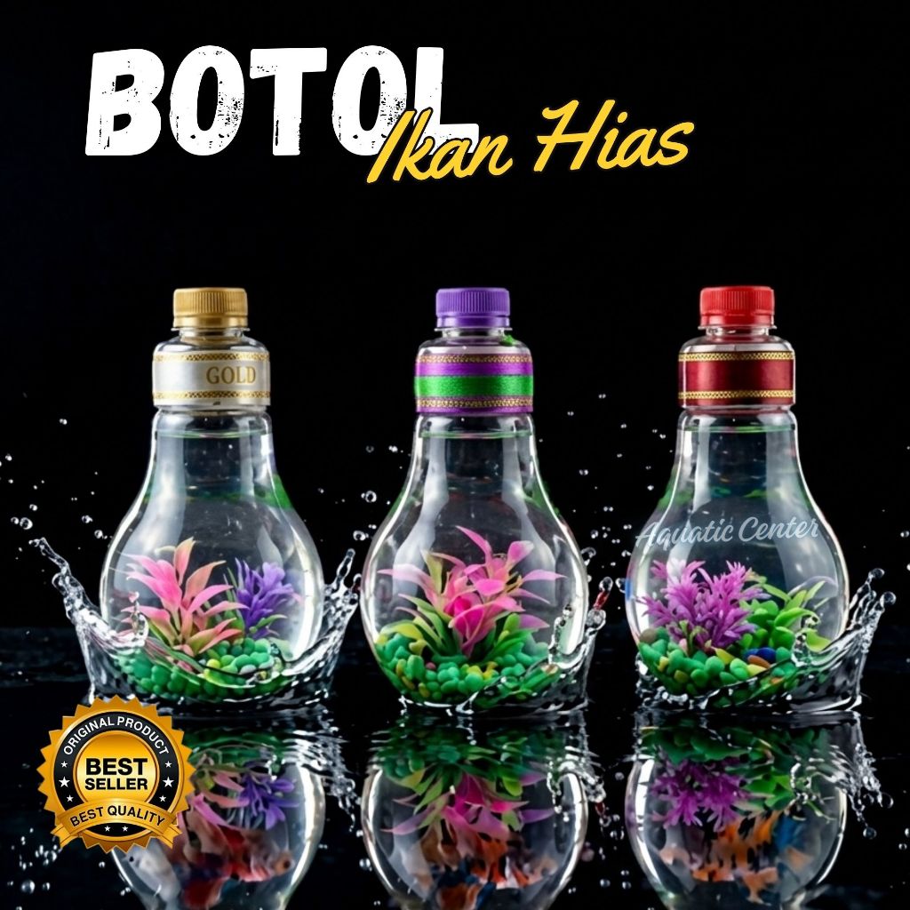 Botol Wadah ikan Cupang - Botol Ikan Hias bisa di Gantung