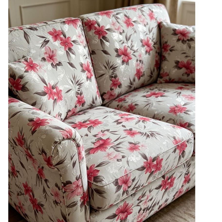 KULIT SOFA MOTIF BUNGA