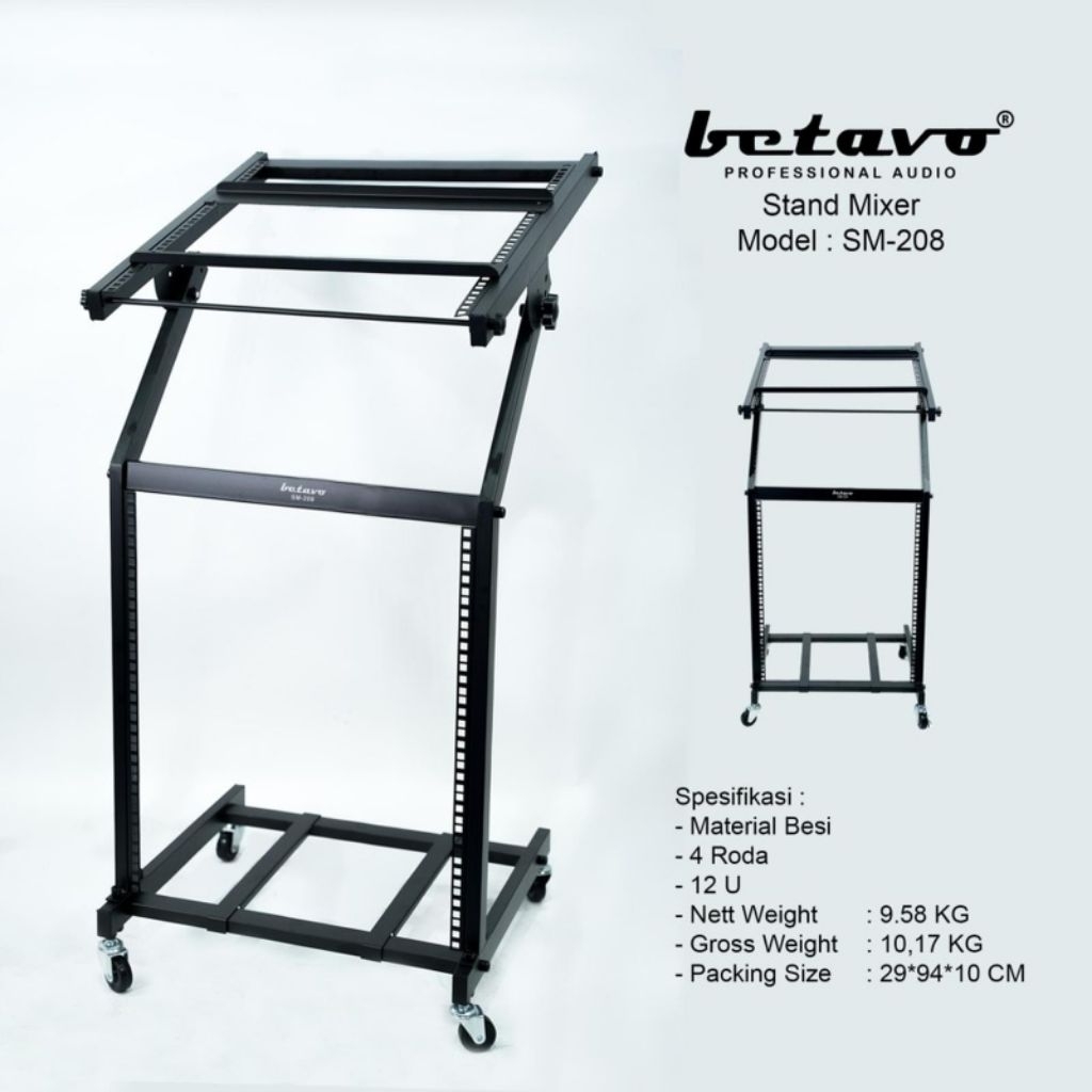Rak Mixer Audio Betavo SM-208 / SM208 Profesional Stand Mixer Full Besi