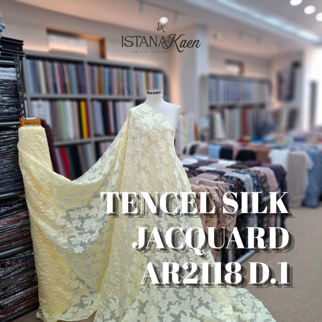 Tencel Silk Jacquard | Tensil Silk | Jacquard Tensil | Kain Meteran | Kain Kebaya -ISTANAKAEN