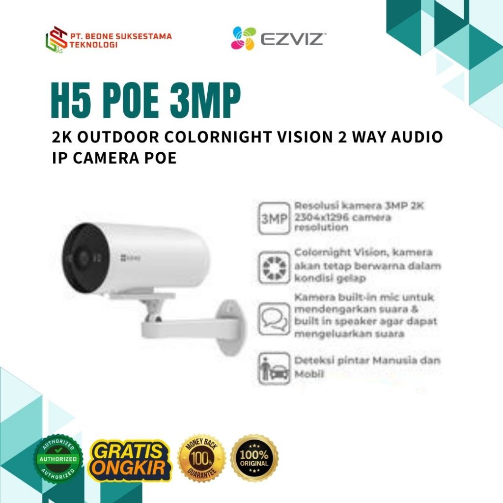 EZVIZ H5 POE 3MP Smart Poe Security Camera