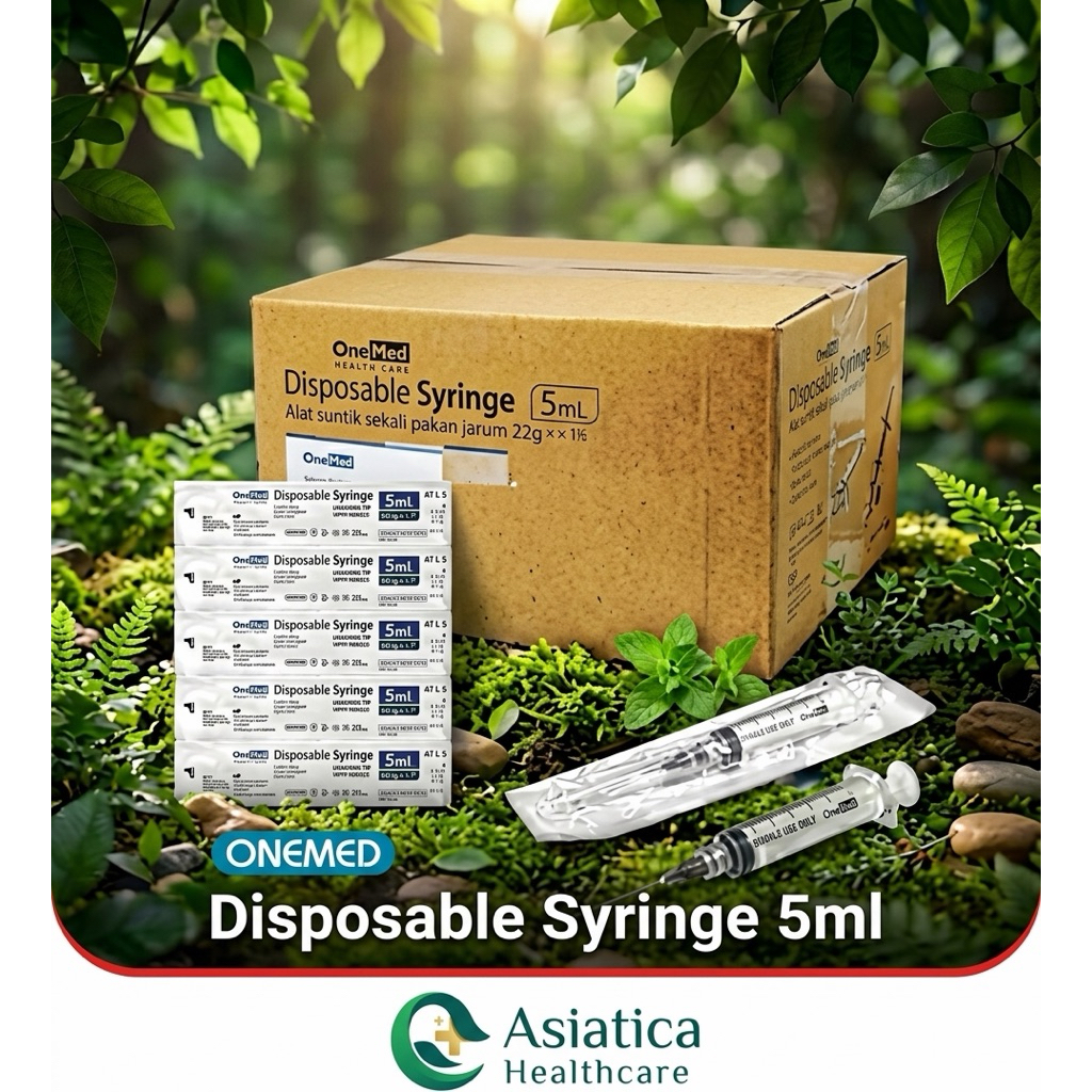 Spuit 5cc 5 ml 5 cc Onemed / Syringe 5cc Onemed BOX