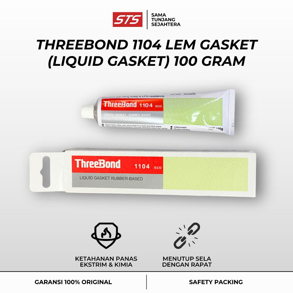 Lem Paking Gasket Cair Threebond 1104 Neo 100 Gram - Lem Gasket Blok Mesin Motor Mobil  - Lem Three 