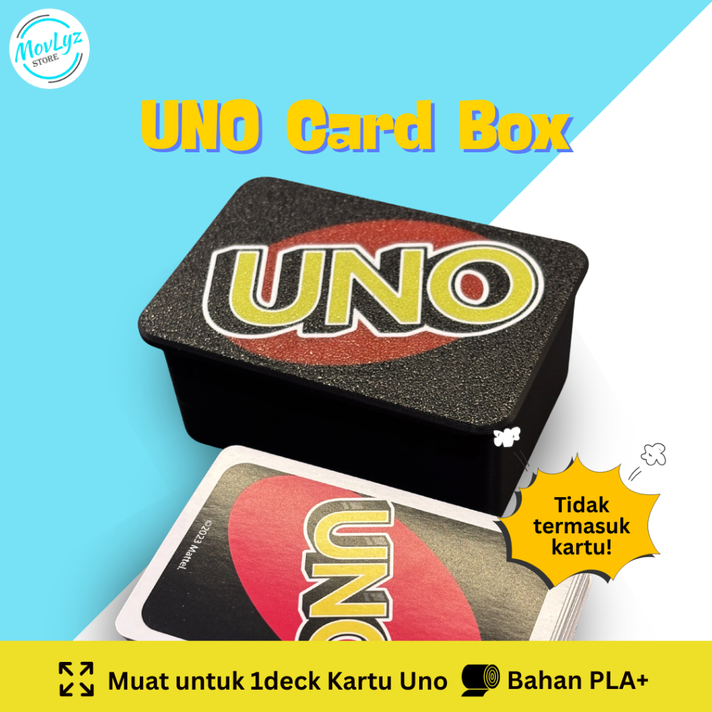 UNO Card Box – Kotak Penyimpanan Kartu UNO (1 Deck / 2 Deck)