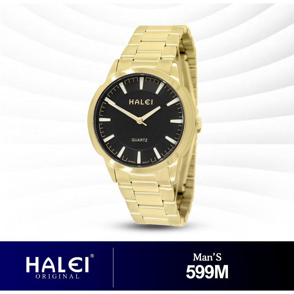 HALEI 599 ORIGINAL Jam Tangan Rantai Pria & Wanita