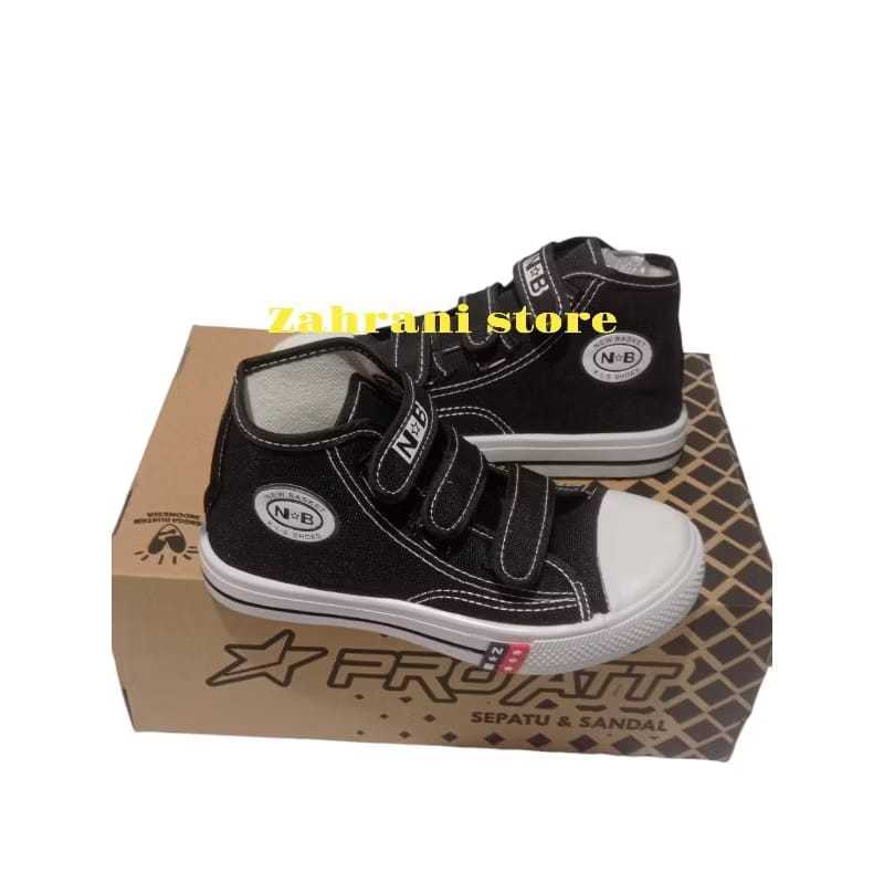 KEISHACOLLECTION Sepatu Sekolah Sneakers Skate NB Perekat Velcro Hi Lo Tinggi Both Pendek Unisex