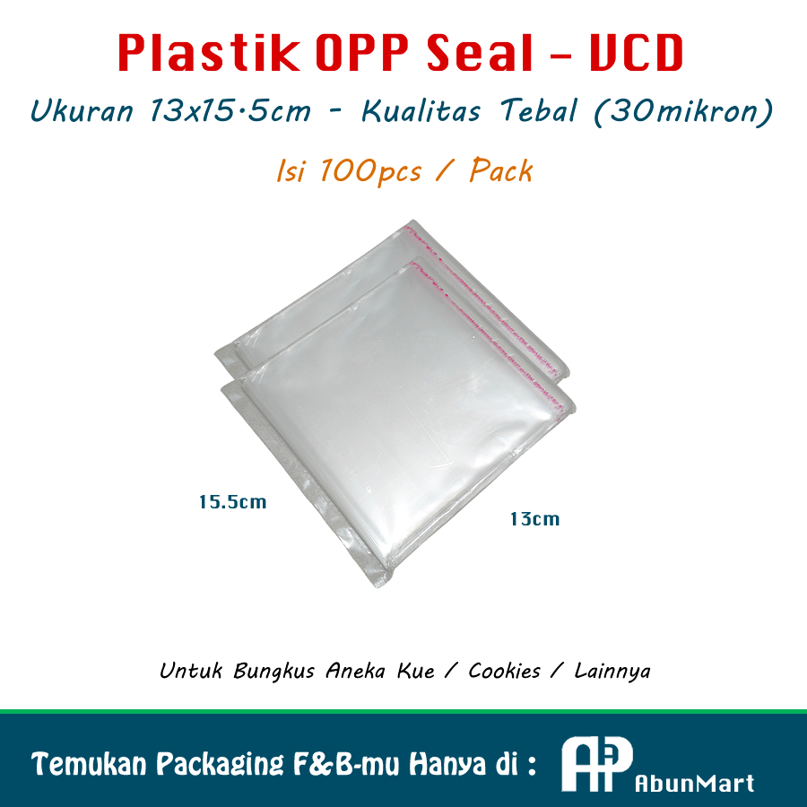 Plastik OPP Seal VCD (13x15.5cm) Isi 100pcs