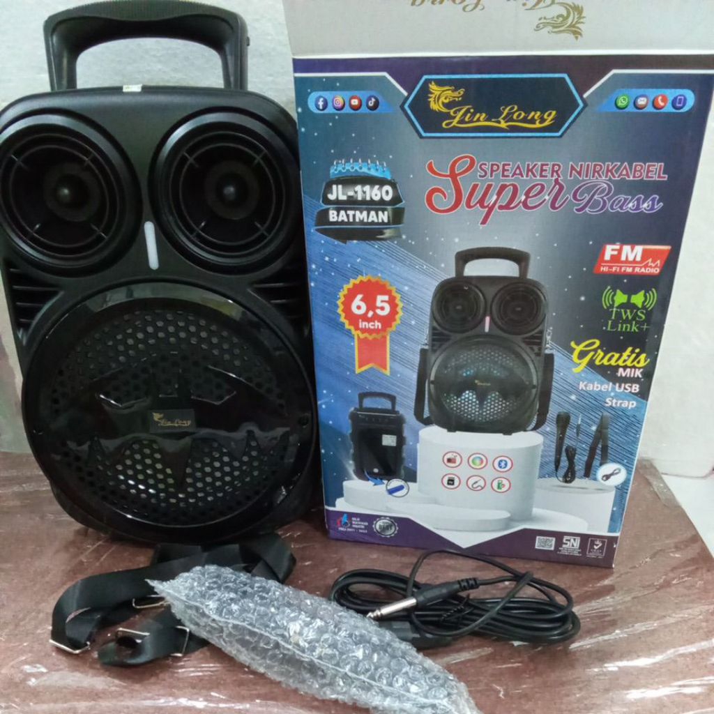 Speaker Bluetooth Jinlong JL-1160 Batman 6.5 in