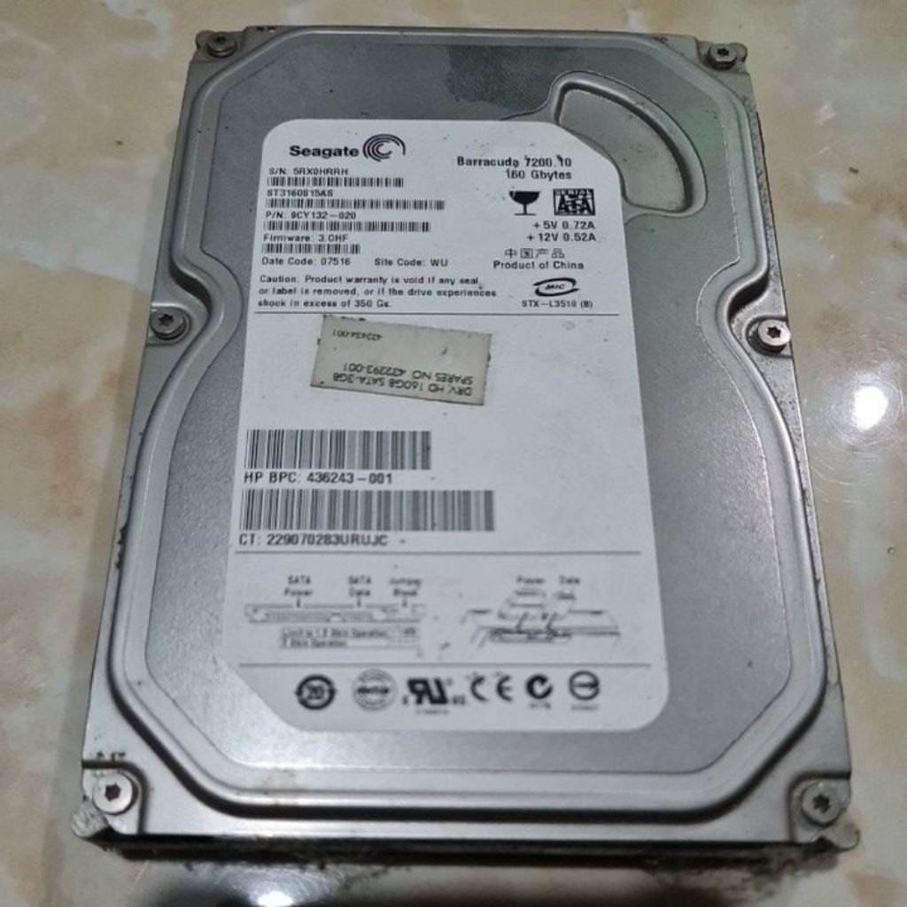 Hardisk pc 160 gb