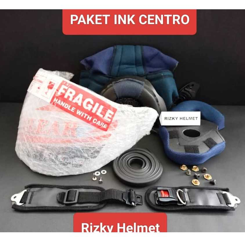 PAKET SPAREPART HELM INK CENTRO. Busa Helm INK CENTRO + Kaca Helm + Tali Helm + Lis Karet + Baut Rac