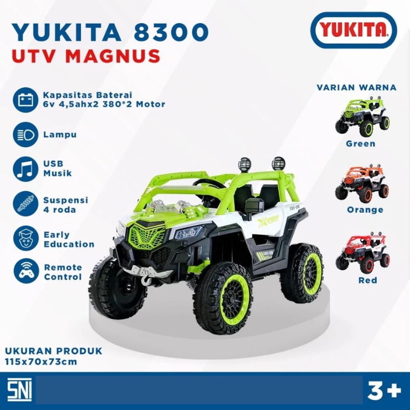 Mainan Anak MOBIL AKI UTV Yukita 8300 UTV MAGNUS - Oren