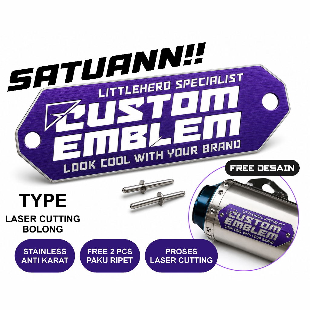 Emblem Knalpot Custom Free Desain Satuan