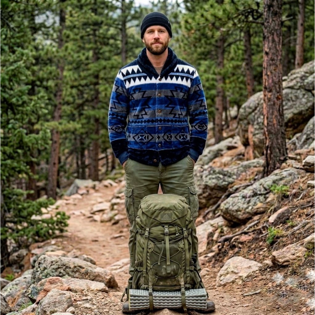 Cardigan NAVAJO fleece jacket