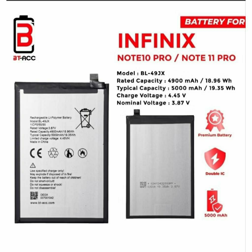 Baterai BT-ACC Infinix BL-49JX / Infinix 10 Pro / Infinix Note 11 Pro