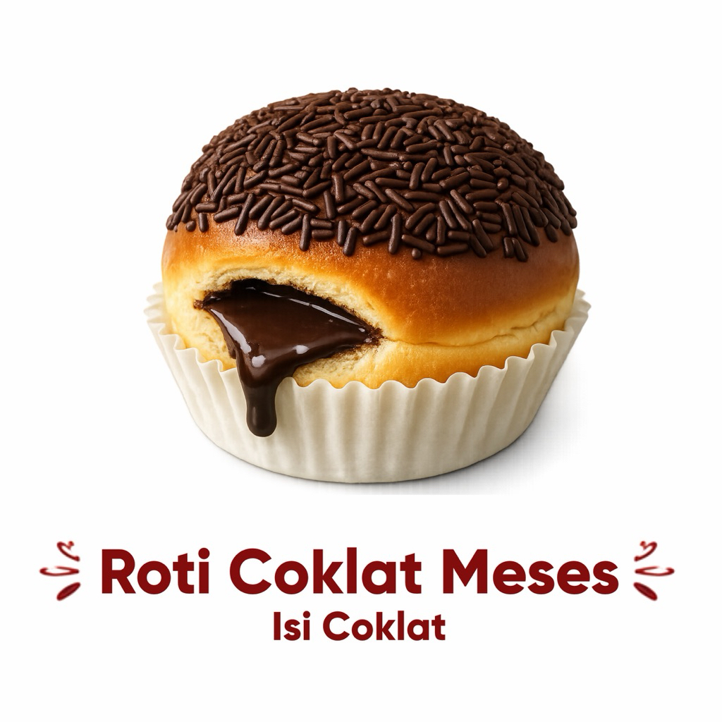 Roti Coklat Meses isi Coklat