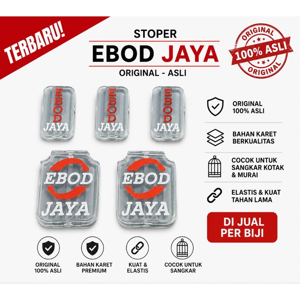 (ORIGINAL)stoper ebod jaya original untuk sangkar kotak