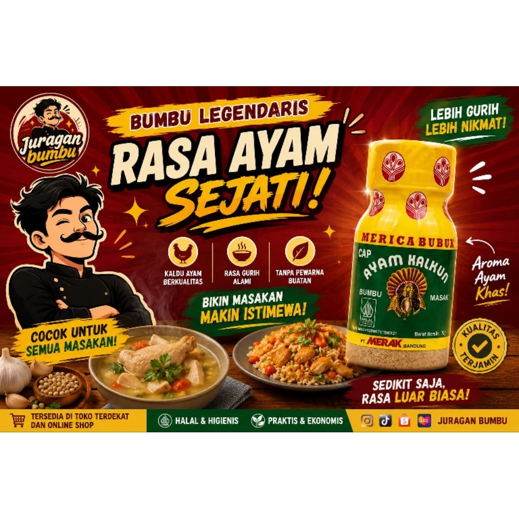 Juragan Bumbu Merica Bubuk Cap Ayam Kalkun