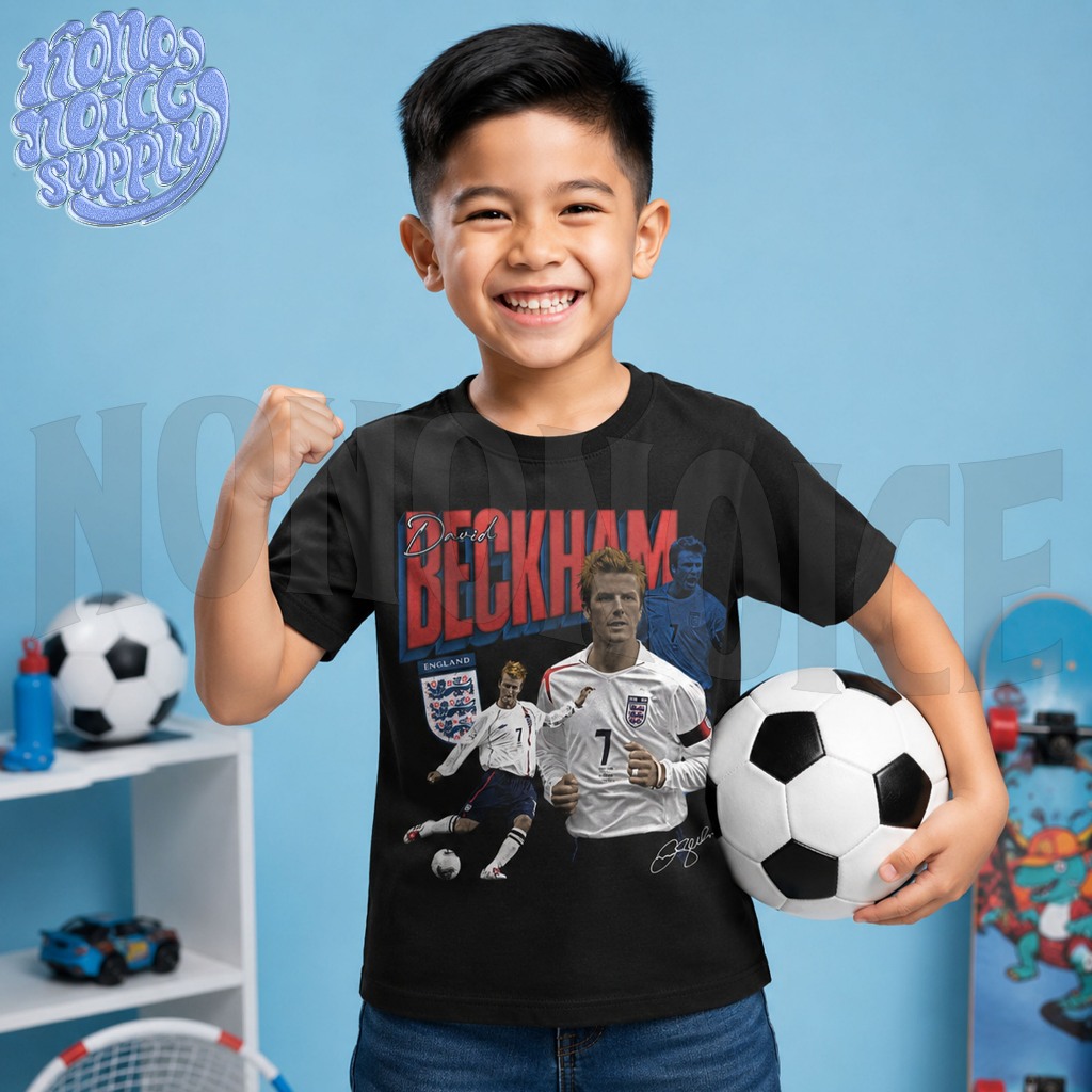 Baju Kaos Anak David Beckham England / Tshirt Baju Anak Anak England FA David Beckham World Cup