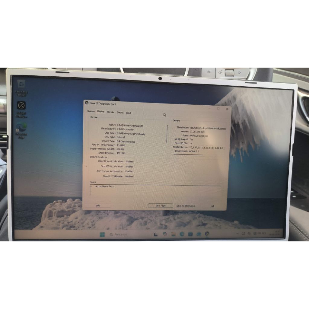 laptop Asus vivobook 14 core i5 gen 8 SSD 512 ram 8gb dual vga mx250