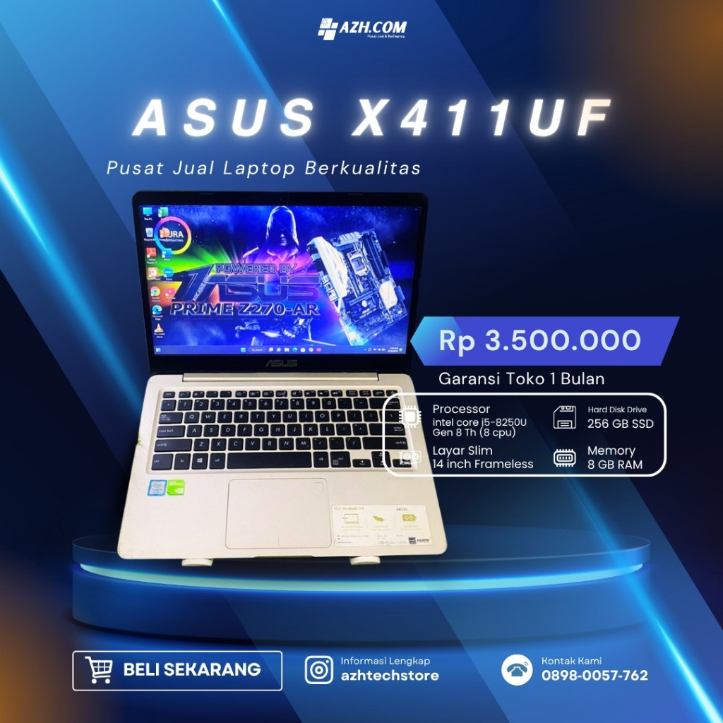 Asus Core i5 Gen 8 Double VGA Nvidia – Cocok untuk Kerja, Editing & Desain
