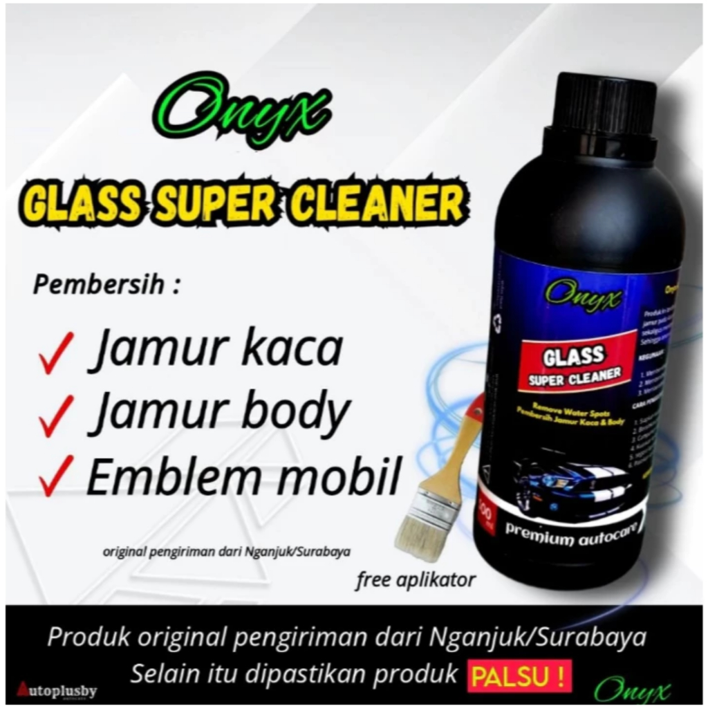 Onyx Glass Super Cleaner 500ML - Pembersih Jamur Kaca Mobil, Efek Perlindungan Daun Talas, Perlindun