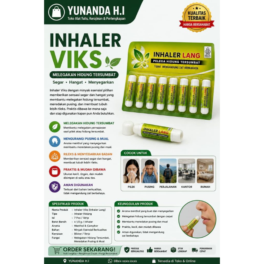 Inhaler / vick inhaler isi 6 pcs
