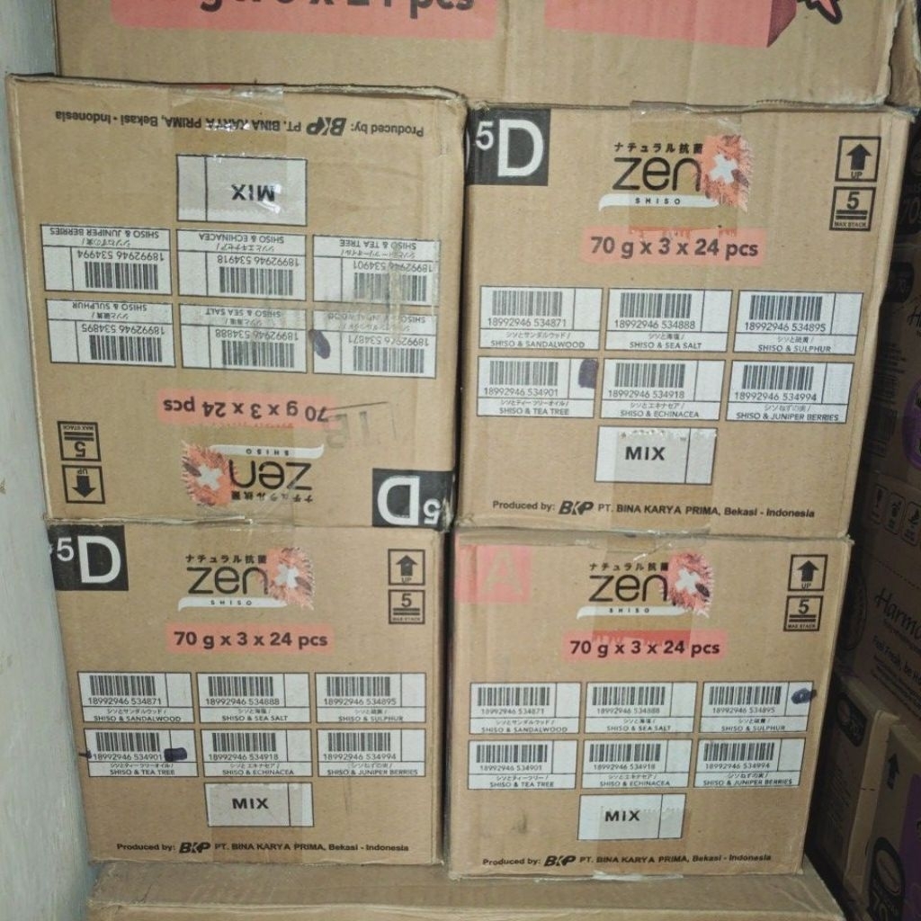 sabun Zen 70gr 72pcs karton dus
