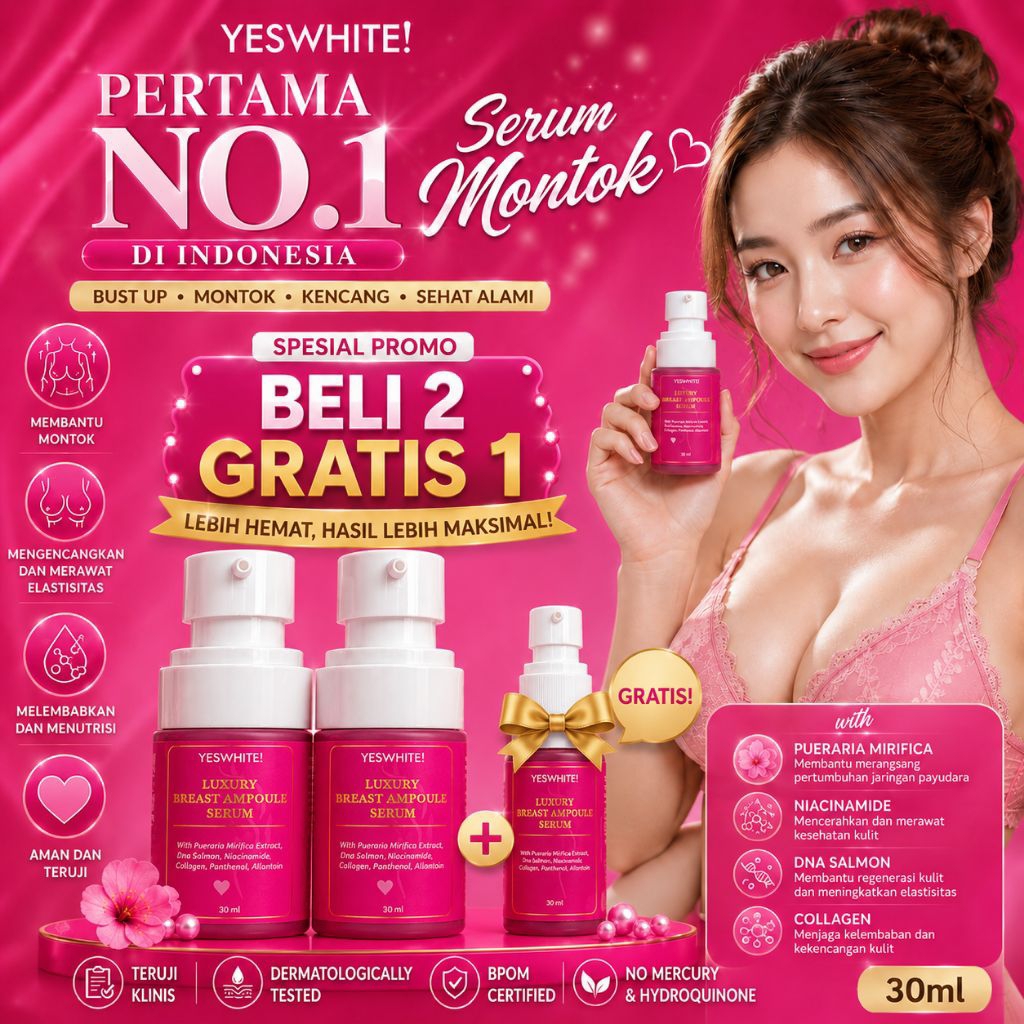 [New Launch] Yeswhite! Luxury Breast Ampoule Serum 30ml With Pueraria Mirifica - Membantu Mengencang
