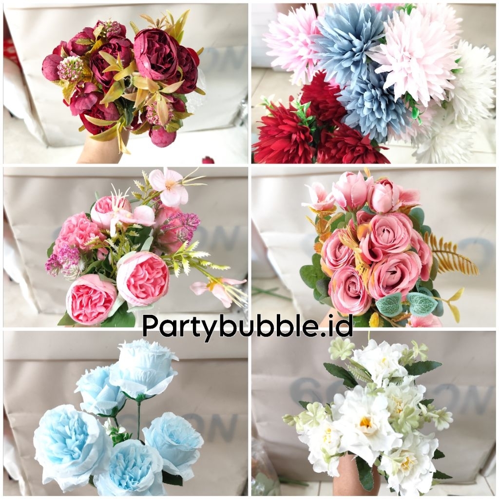 Bunga Artificial Flower Bunga hias palsu buket dekorasi ready stock toko