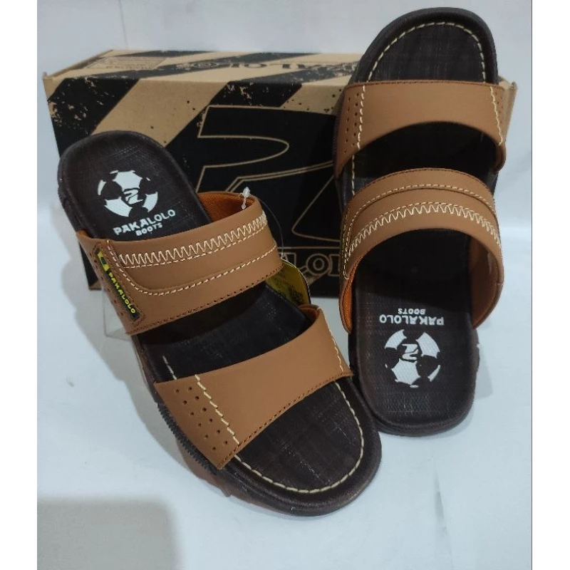 SANDAL KULIT SENDAL PAKALOLO PRIA ORIGINAL SANDAL KULIT PAKALOLO SELOP BAN 2
