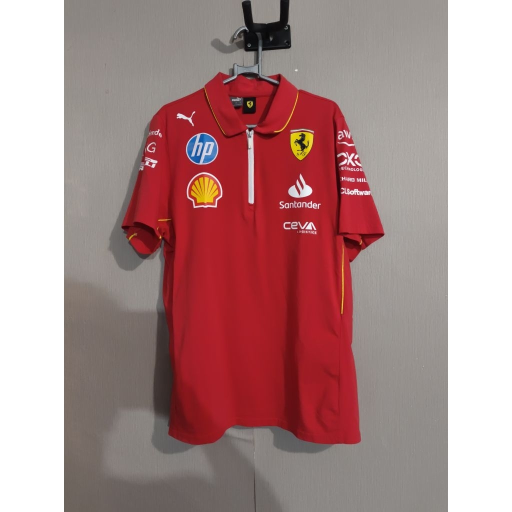 polo puma ferrari official Scuderia Ferrari F1 Team Polo Shirt (2024 Edition)