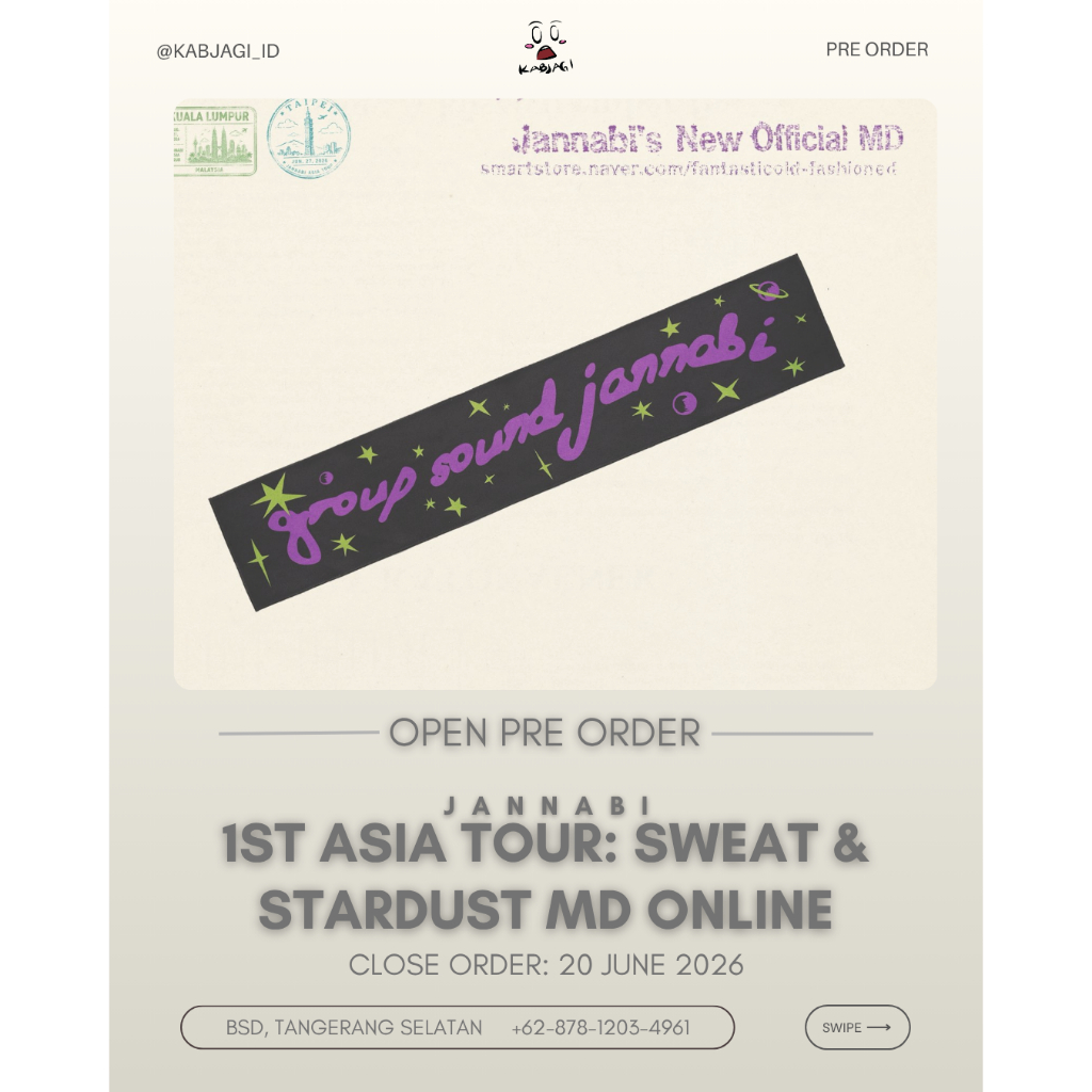[PO] JANNABI 1ST ASIA TOUR: SWEAT & STARDUST MD ONLINE