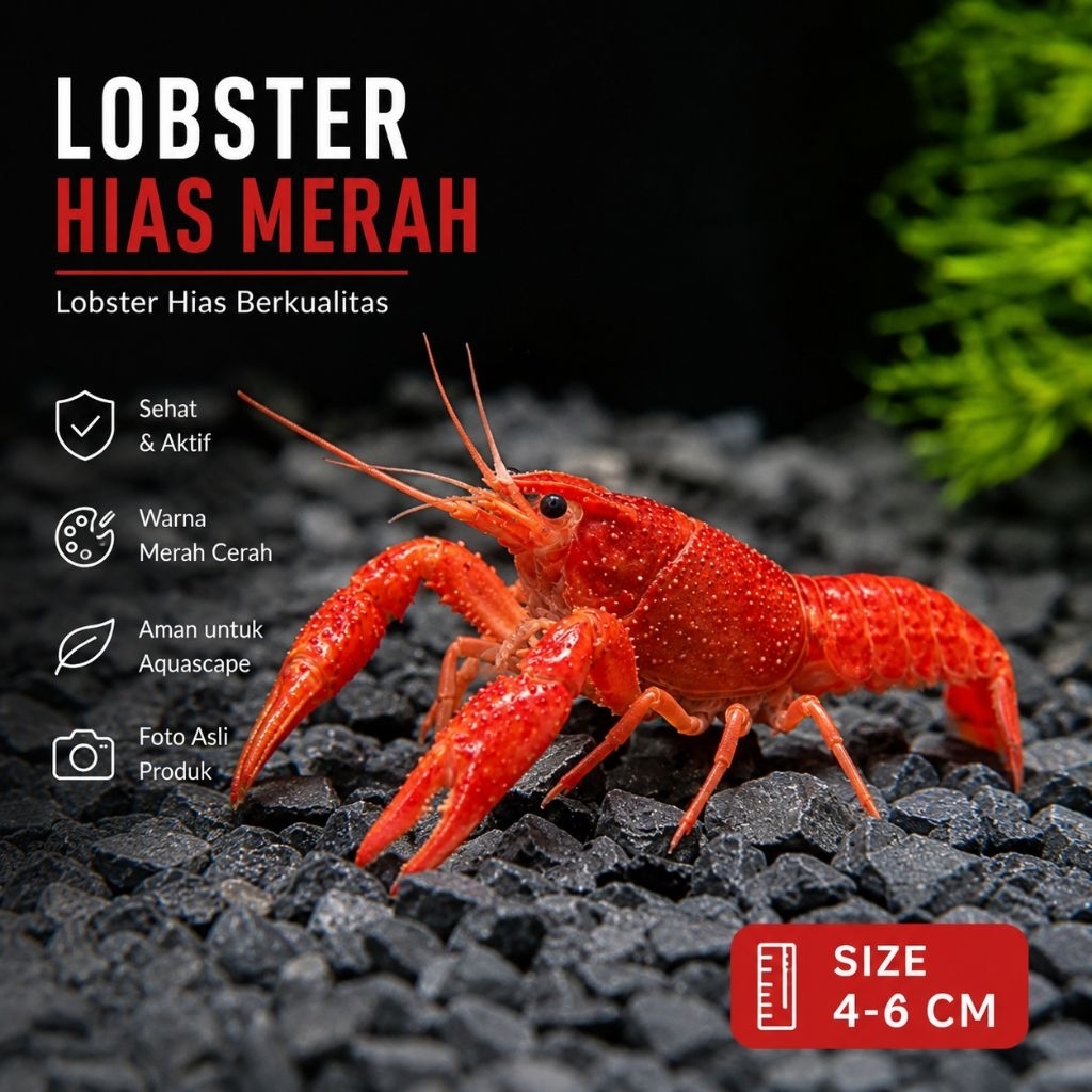 Lobster Hias Merah Jenis kelarki lobster hias aquarium