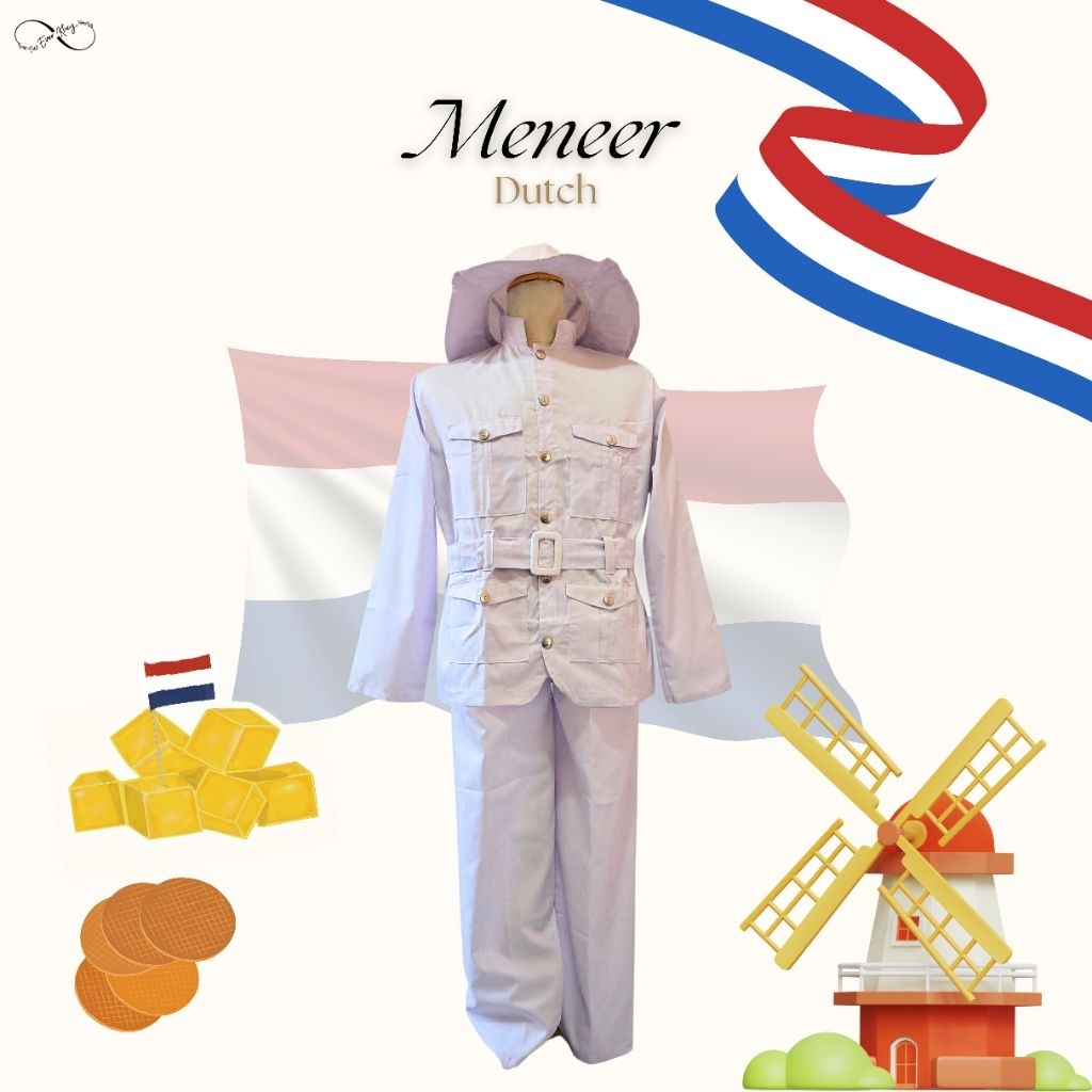 Meneer Dutch Costume | Menir Belanda Kostum Sejarah Kolonial | Meneer Belanda untuk Boy dan Dewasa