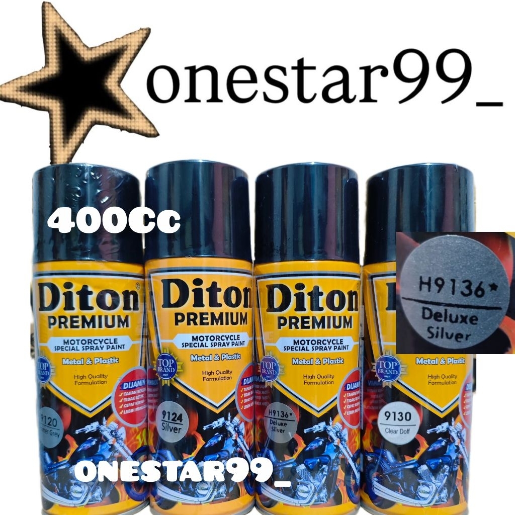 Pilok Pilox Pylox Cat Diton Premium Paket 4 Kaleng Deluxe Silver H 9136 Silper 9124 Primer Grey 9120