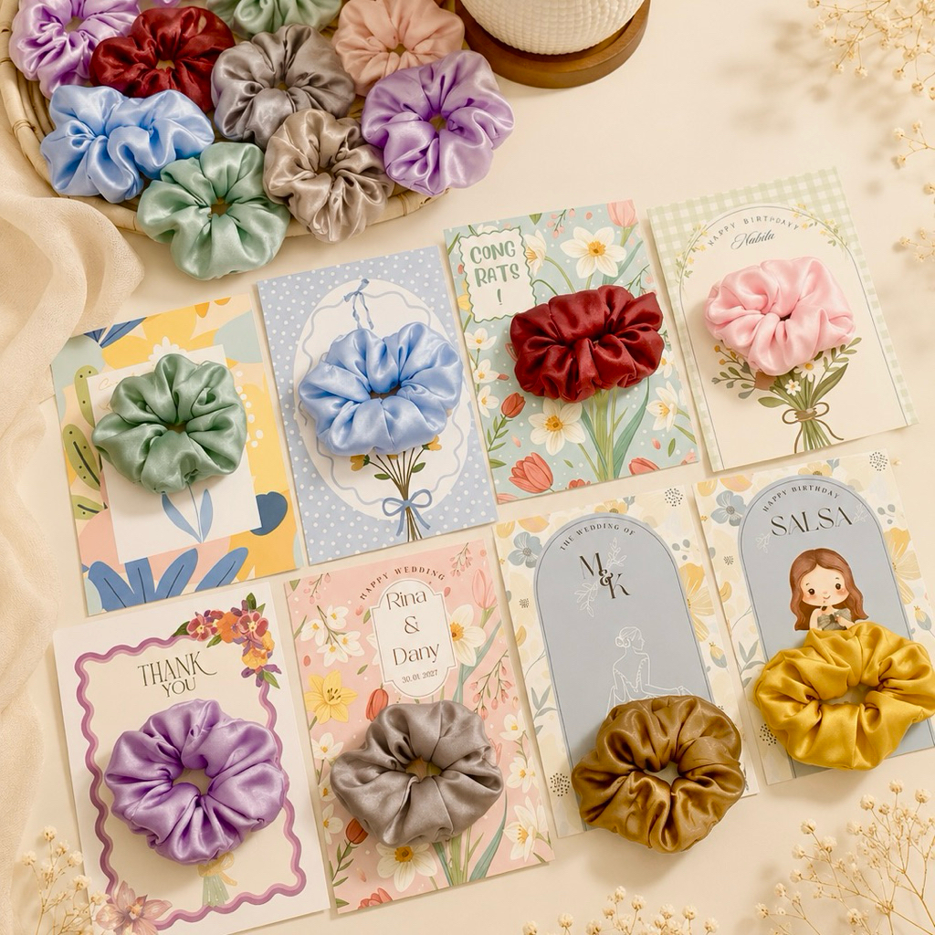 SOUVENIR MINI SCRUNCHIE SATIN