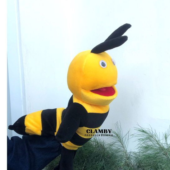 Boneka Muppet Hewan Lebah, Semut, Harimau, Ular, Cacing, Komodo/ Boneka Cablak Ukuran Besar 75cm